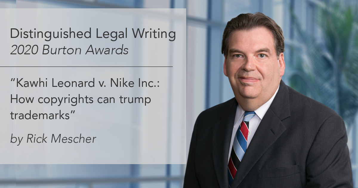 Mescher receives prestigious legal writing award